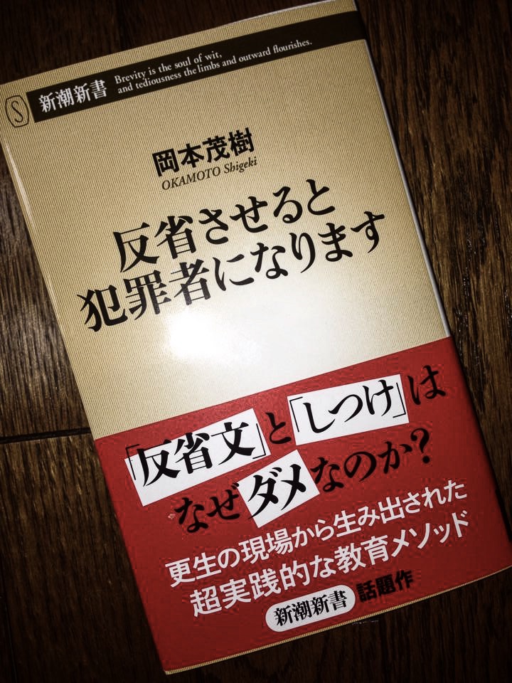 反省させると犯罪者になります 掌ひとつの革命